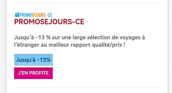 PROMO SEJOUR 